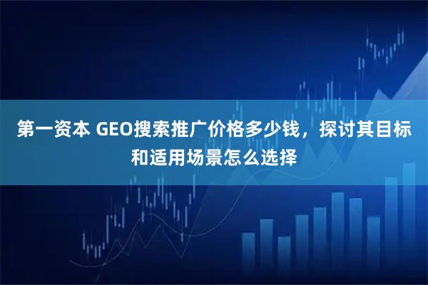 第一资本 GEO搜索推广价格多少钱，探讨其目标和适用场景怎么选择