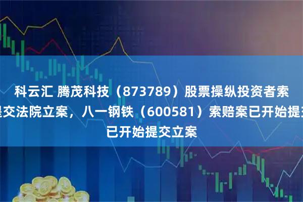 科云汇 腾茂科技（873789）股票操纵投资者索赔再提交法院立案，八一钢铁（600581）索赔案已开始提交立案